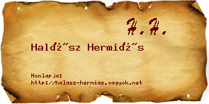 Halász Hermiás névjegykártya